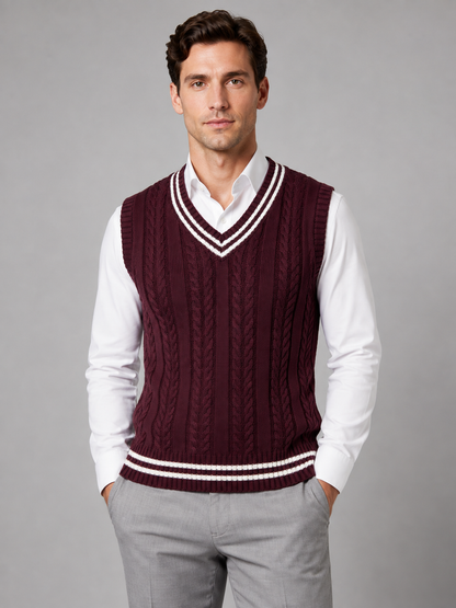 Linus | Men's Cable Knit Gilet