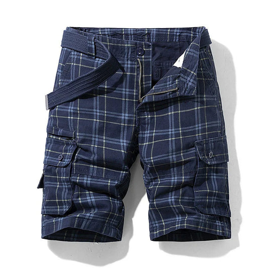 Bertrand | Men's Check Print Cargo Shorts