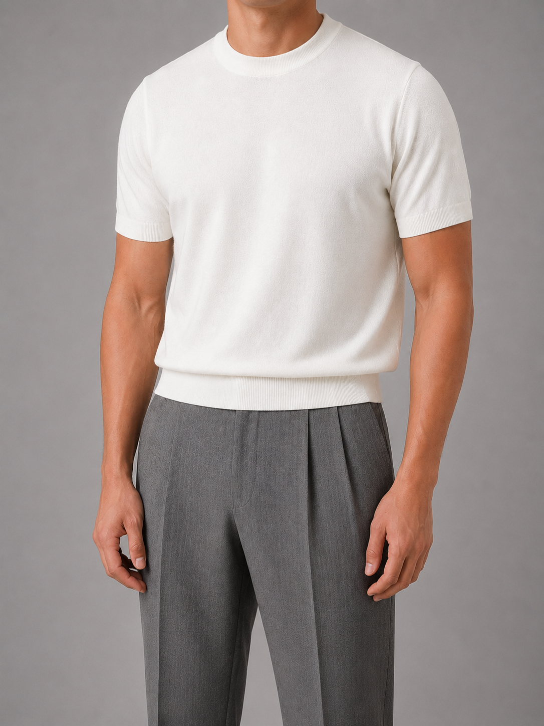 Jethro | Men's Fine Knit Crew Neck T-Shirt