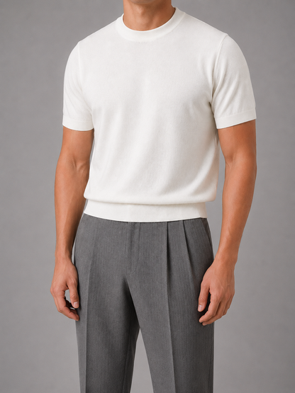 Jethro | Men's Fine Knit Crew Neck T-Shirt