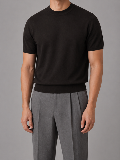 Jethro | Men's Fine Knit Crew Neck T-Shirt