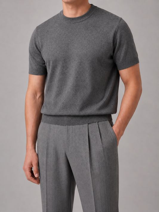 Jethro | Men's Fine Knit Crew Neck T-Shirt