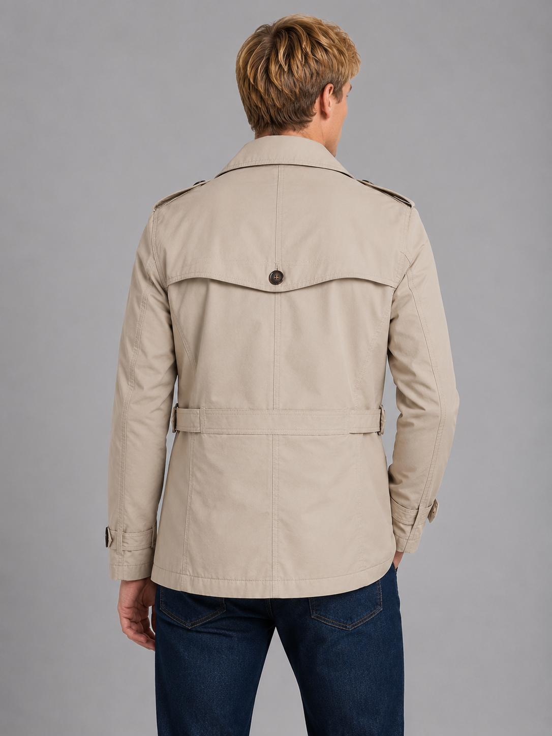 Seth | Men's Double Breasted Belted Trench Coat