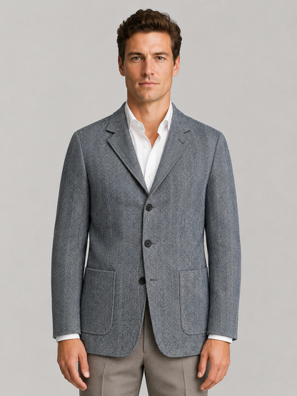 Mortimer | Men's Herringbone Tailored Blazer
