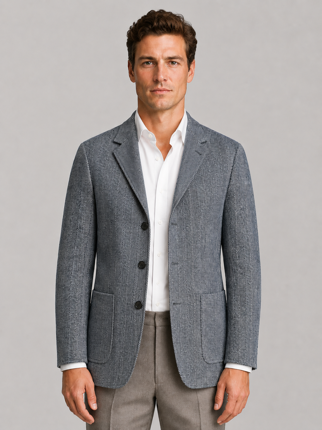 Mortimer | Men's Herringbone Tailored Blazer