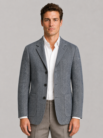 Mortimer | Men's Herringbone Tailored Blazer