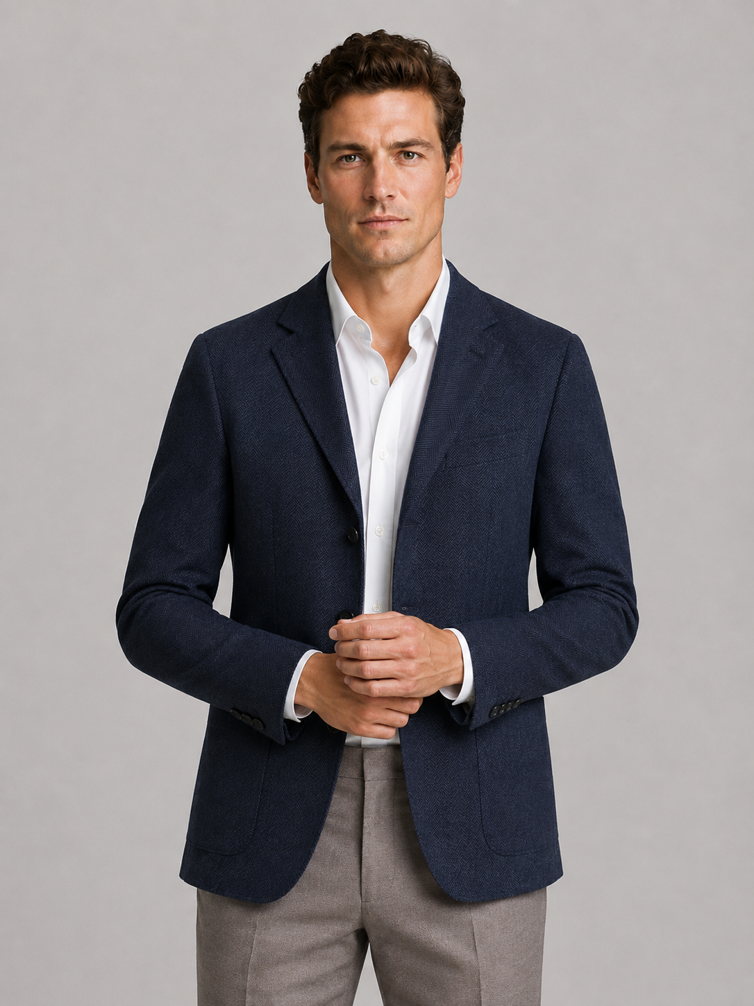 Mortimer | Men's Herringbone Tailored Blazer
