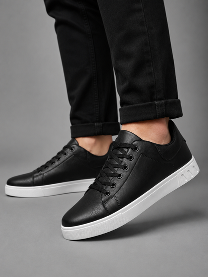 Alistair | Men's Leather Look Trainers