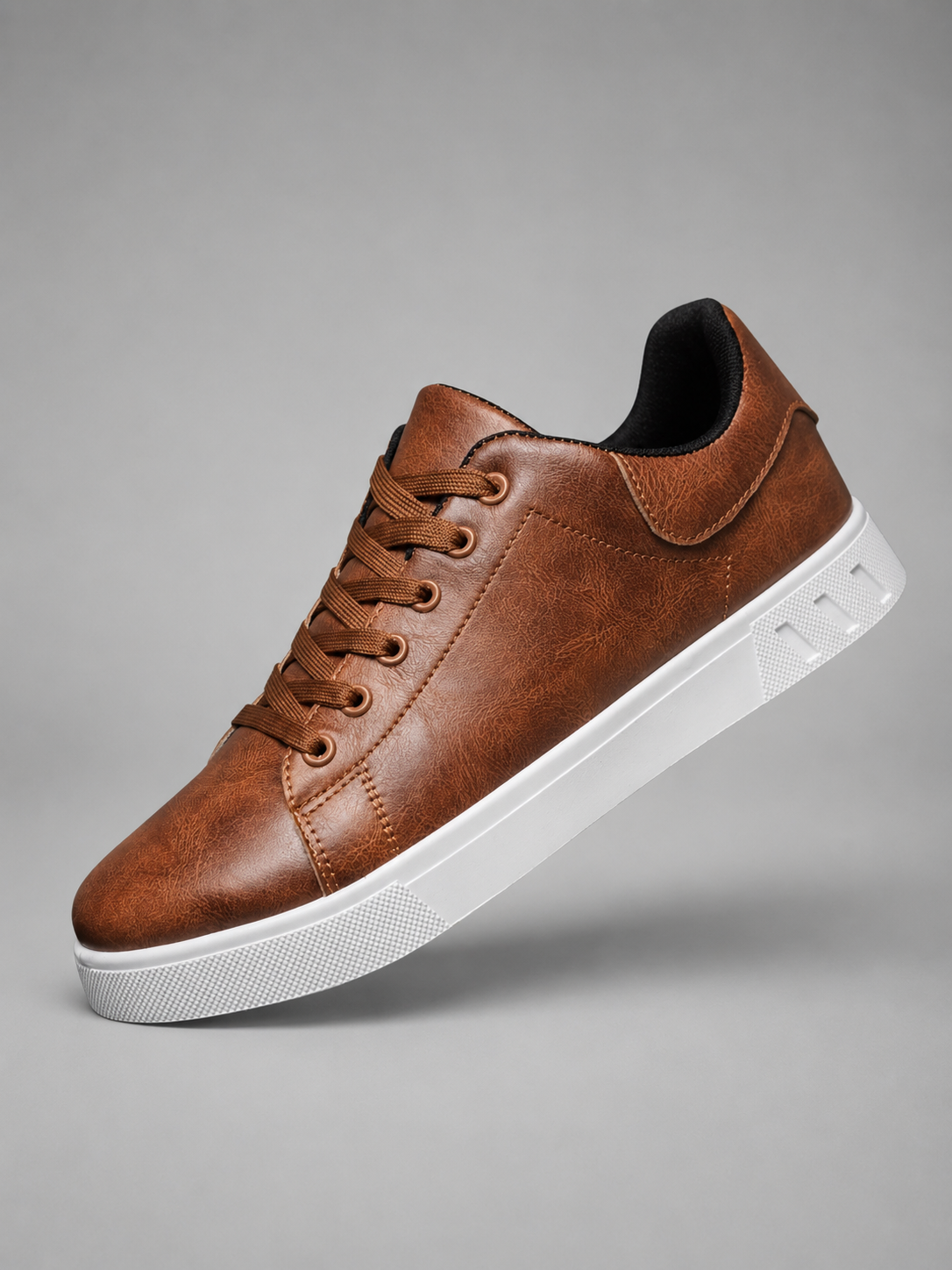 Alistair | Men's Leather Look Trainers