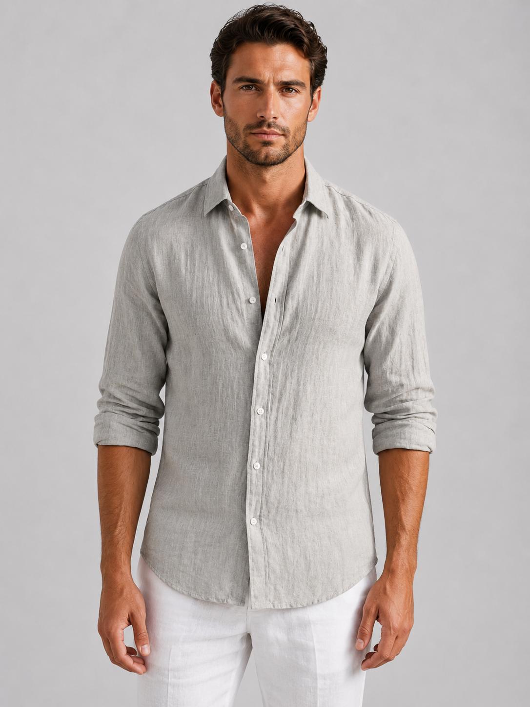 Ellis | Men's Linen Look Summer Shirt