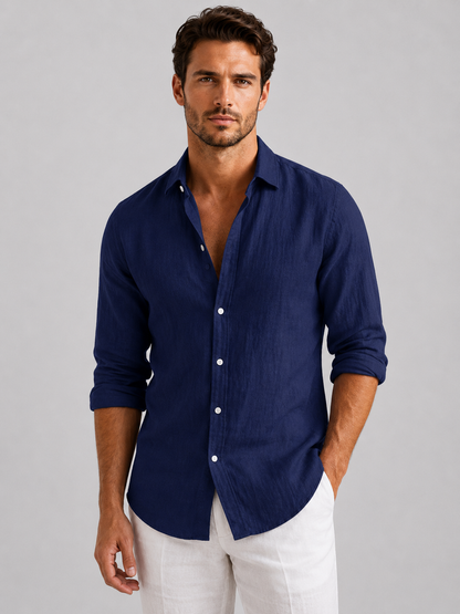 Ellis | Men's Linen Look Summer Shirt
