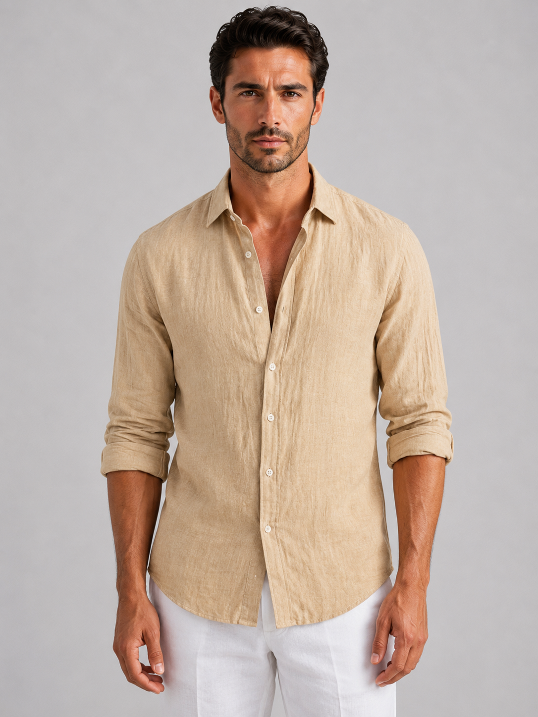 Ellis | Men's Linen Look Summer Shirt