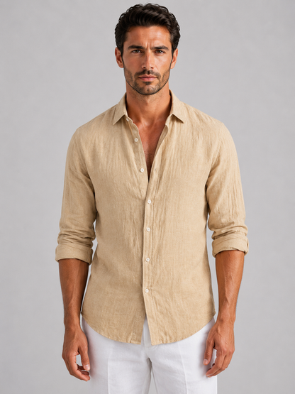 Ellis | Men's Linen Look Summer Shirt