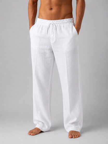 Silas | Men's Linen Look Relaxed Trousers