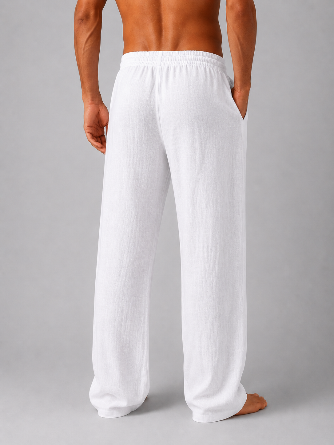 Silas | Men's Linen Look Relaxed Trousers