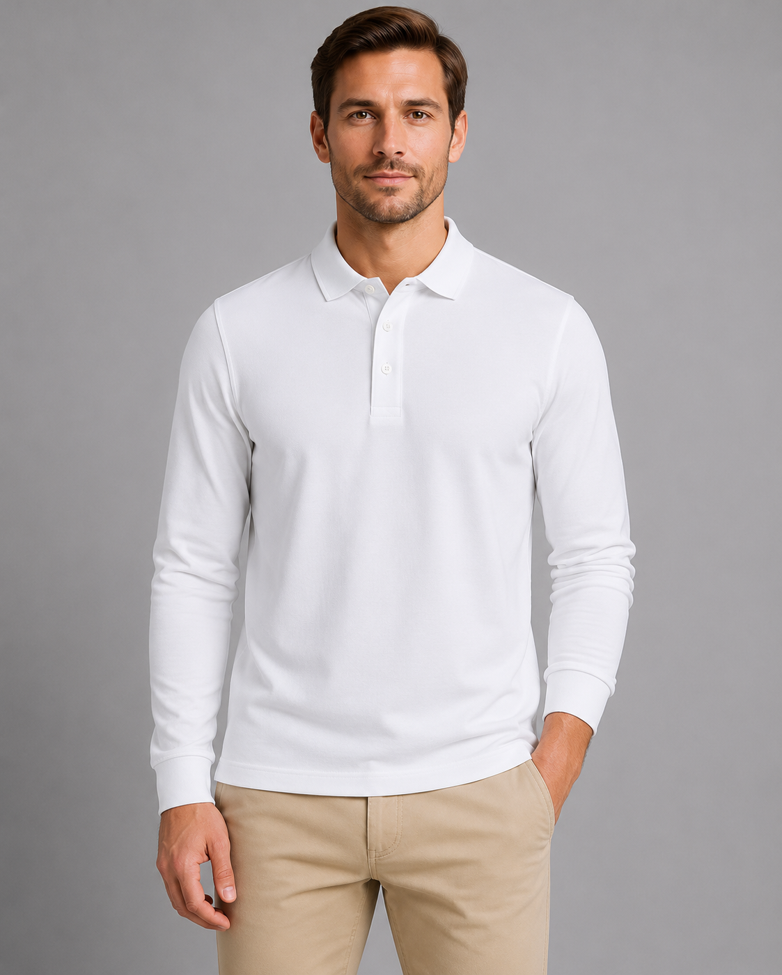 Sedgwick | Men's Long Sleeve Jersey Polo Shirt