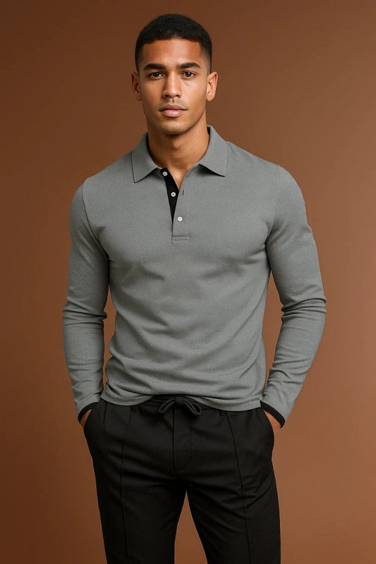 Harry | Men's Long Sleeve Polo Shirt