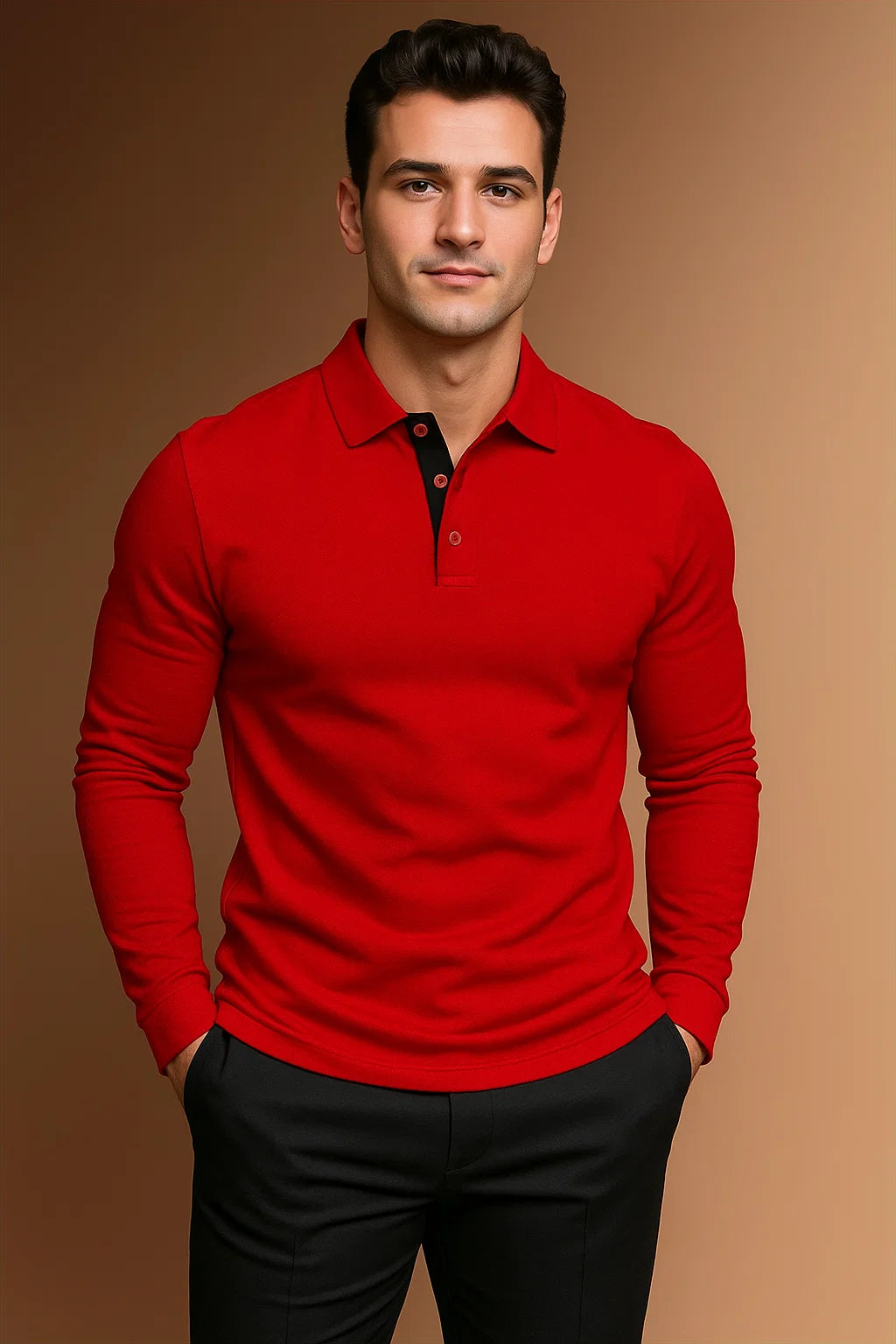 Harry | Men's Long Sleeve Polo Shirt