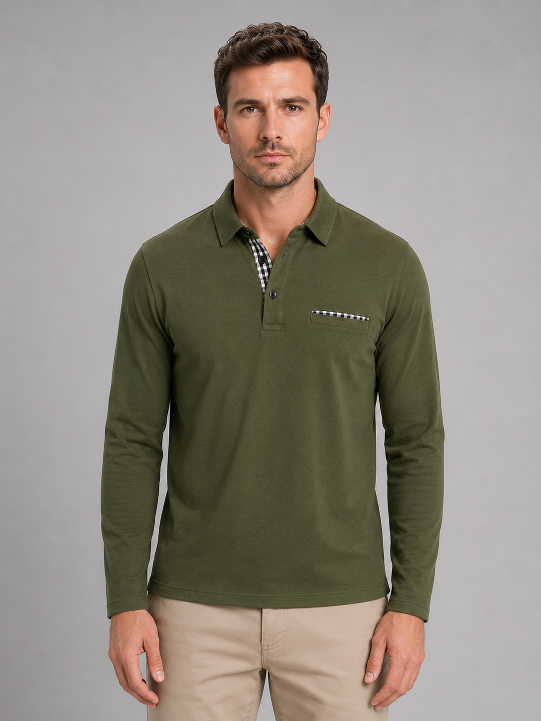 Stanislaus | Men's Long Sleeve Polo Shirt