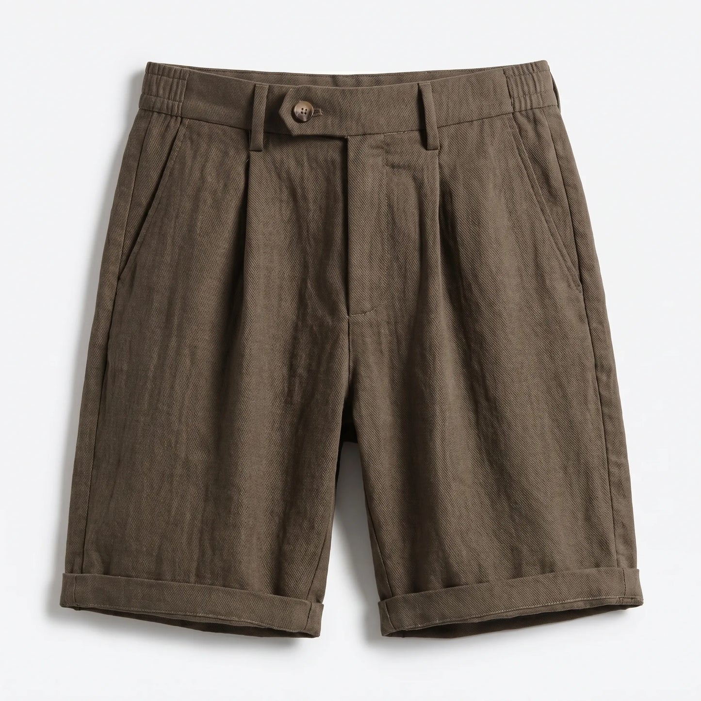 Warwick | Men's Pleated Linen Look Shorts