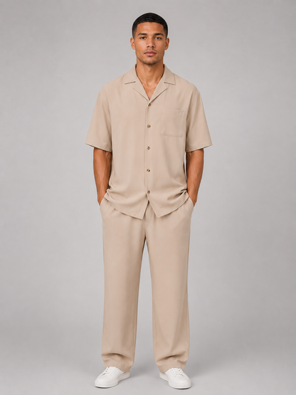 Cedric | Men's Short Sleeve Shirt and Trouser Co-Ord Set