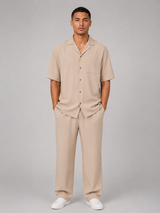 Cedric | Men's Short Sleeve Shirt and Trouser Co-Ord Set