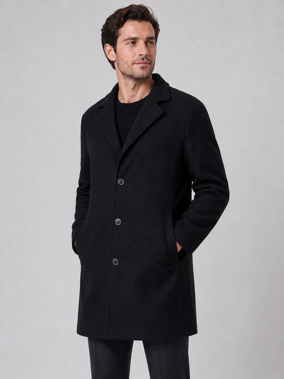 Dominic | Men's Single Breasted Tailored Coat