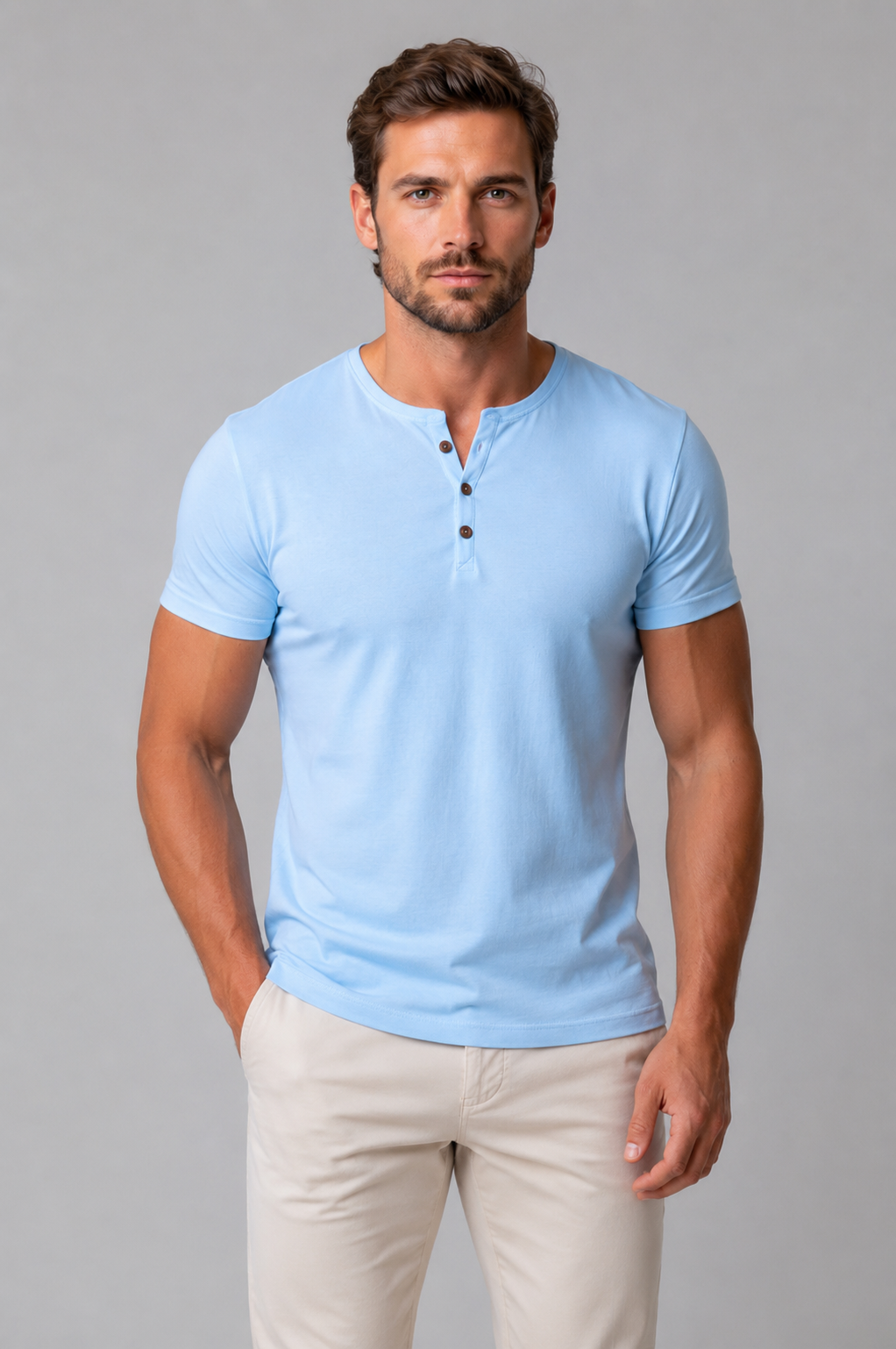 Wesley | Men's Slim Fit Henley T-Shirt
