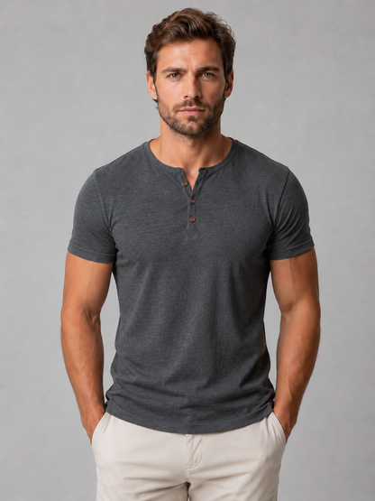 Wesley | Men's Slim Fit Henley T-Shirt