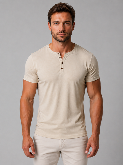 Wesley | Men's Slim Fit Henley T-Shirt