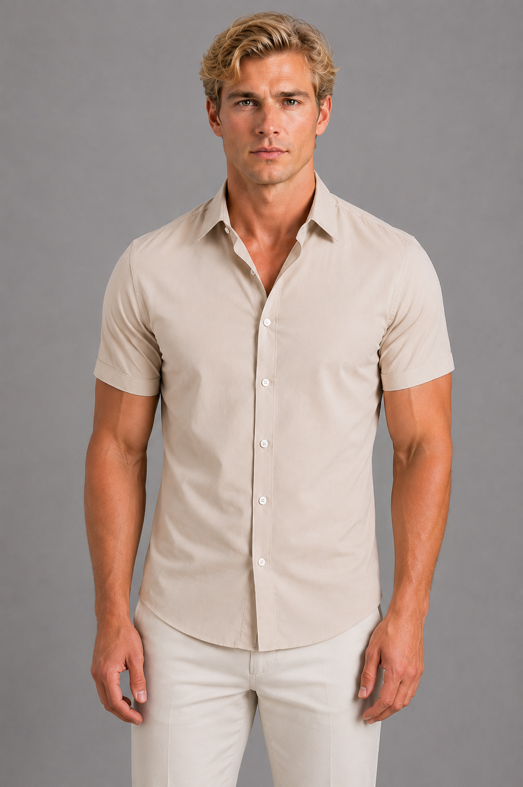 Gerald | Men's Slim Fit Short Sleeve Shirt