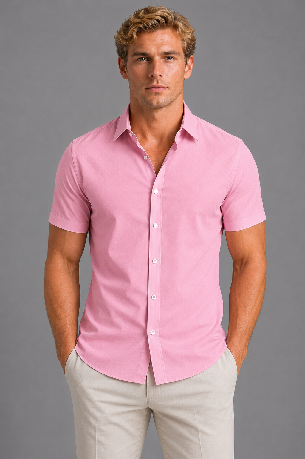 Gerald | Men's Slim Fit Short Sleeve Shirt
