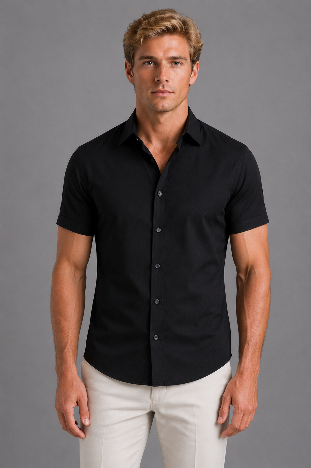 Gerald | Men's Slim Fit Short Sleeve Shirt