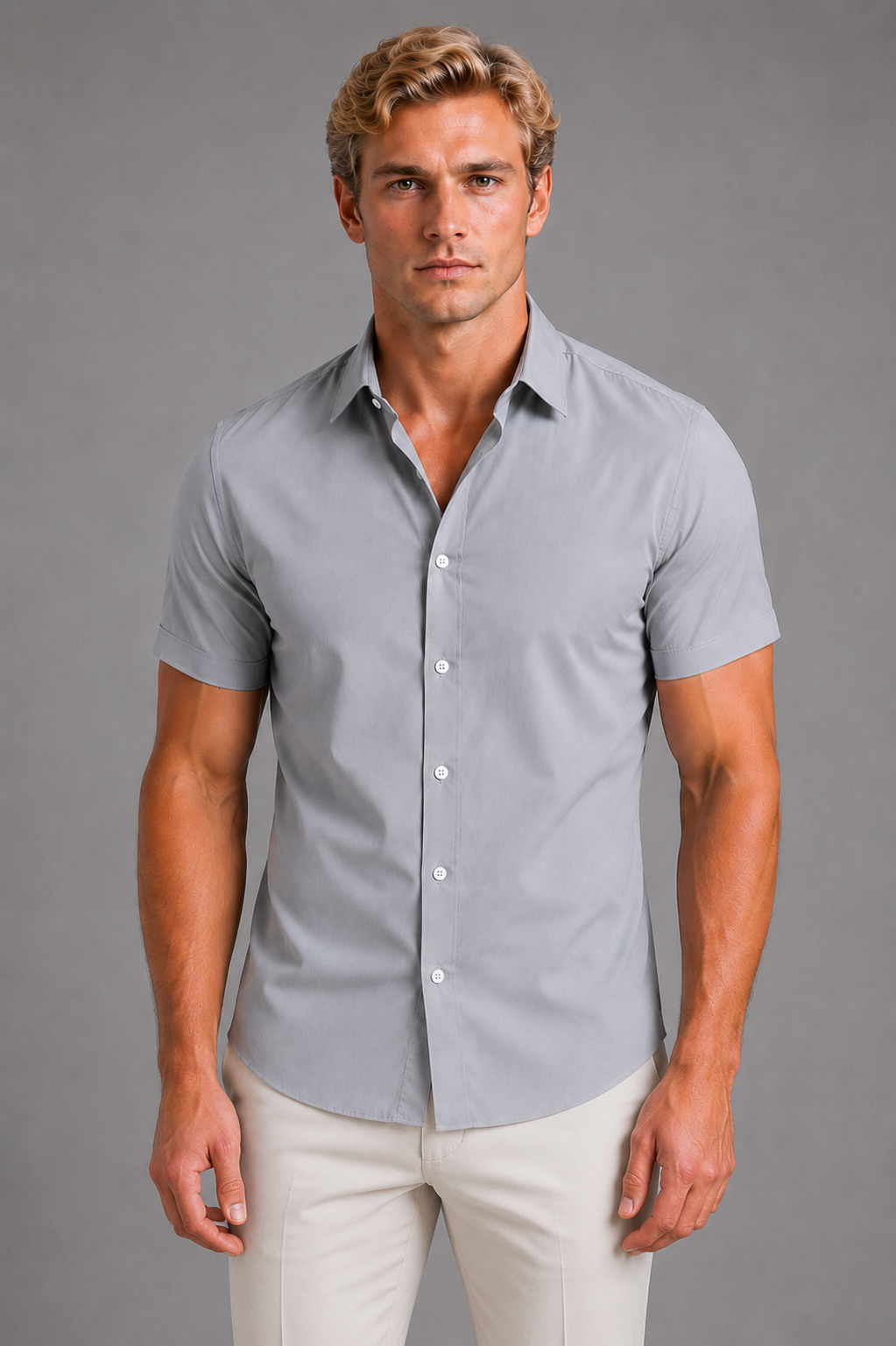 Gerald | Men's Slim Fit Short Sleeve Shirt