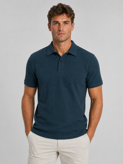 Warren | Men's Textured Knit Polo Shirt