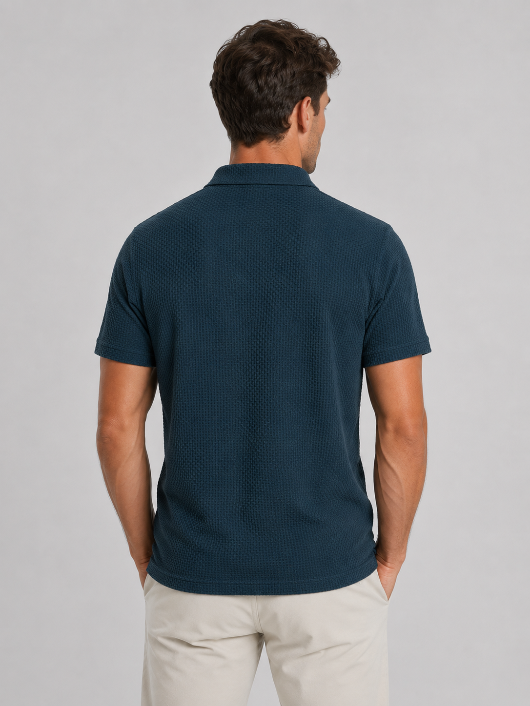 Warren | Men's Textured Knit Polo Shirt
