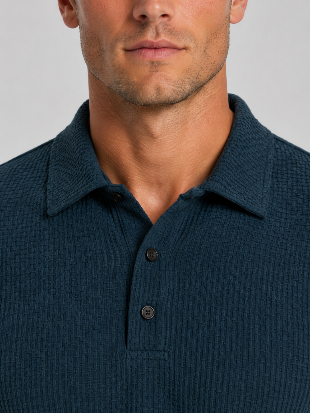 Warren | Men's Textured Knit Polo Shirt
