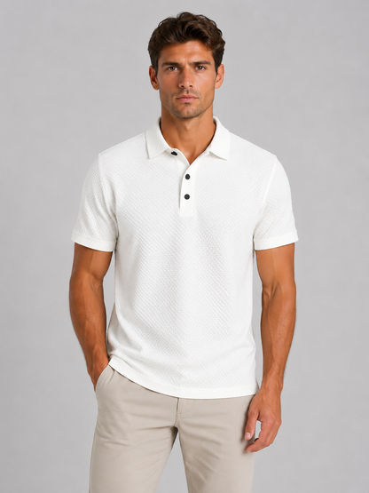 Warren | Men's Textured Knit Polo Shirt
