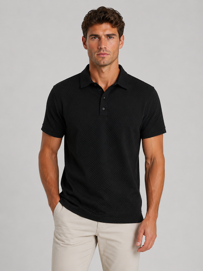 Warren | Men's Textured Knit Polo Shirt