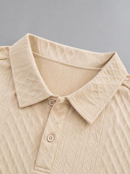 Bertram | Men's Textured Polo and Shorts Set