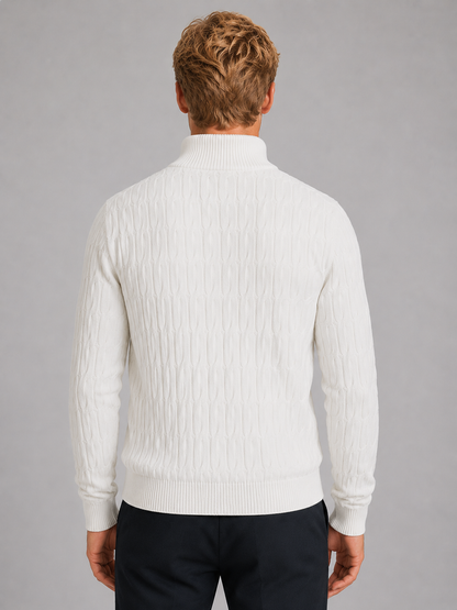 Valentine | Men's Textured Quarter Zip Jumper