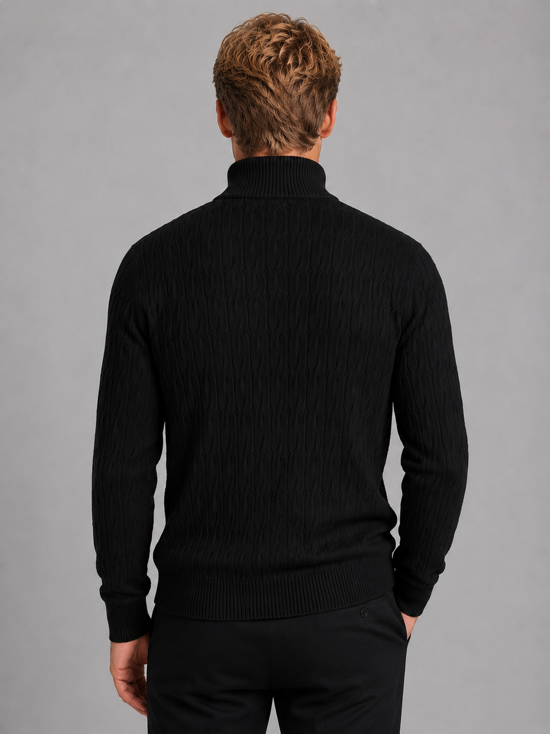 Valentine | Men's Textured Quarter Zip Jumper