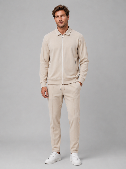 Orson | Men's Textured Zip-Up Two-Piece Set