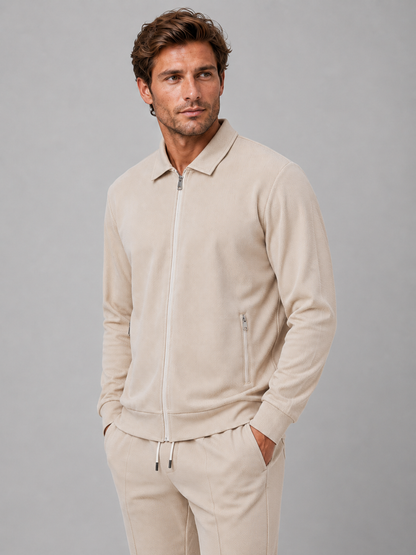 Orson | Men's Textured Zip-Up Two-Piece Set