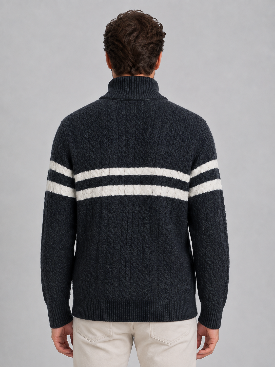 Octavius | Men's Cable Knit Half-Zip Jumper