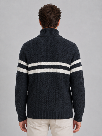 Octavius | Men's Cable Knit Half-Zip Jumper
