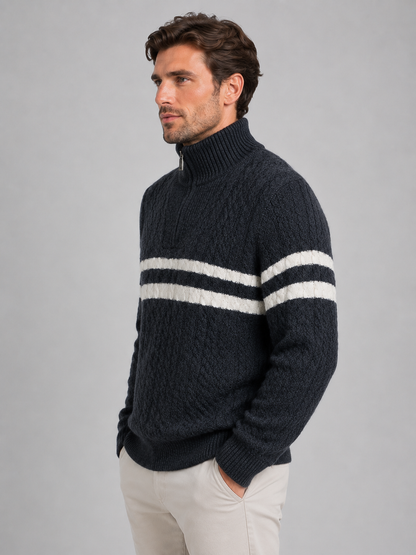 Octavius | Men's Cable Knit Half-Zip Jumper