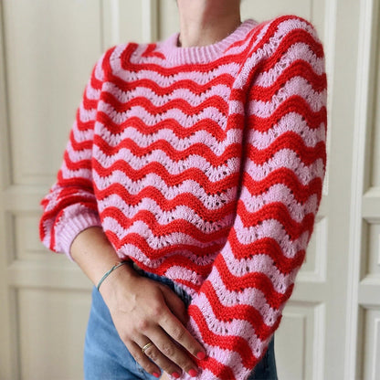 Katharina | Women's Relaxed Wave Knit Jumper