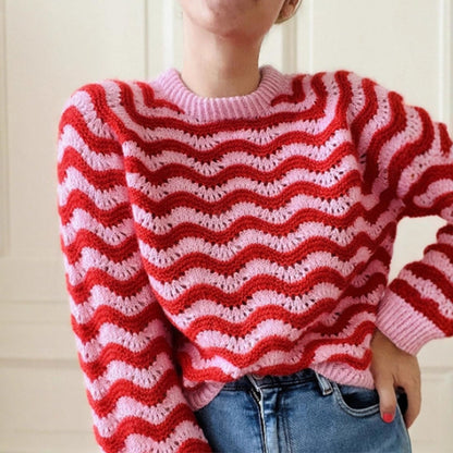 Katharina | Women's Relaxed Wave Knit Jumper