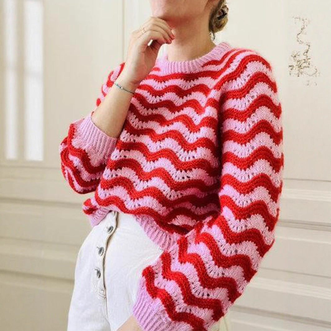 Katharina | Women's Relaxed Wave Knit Jumper